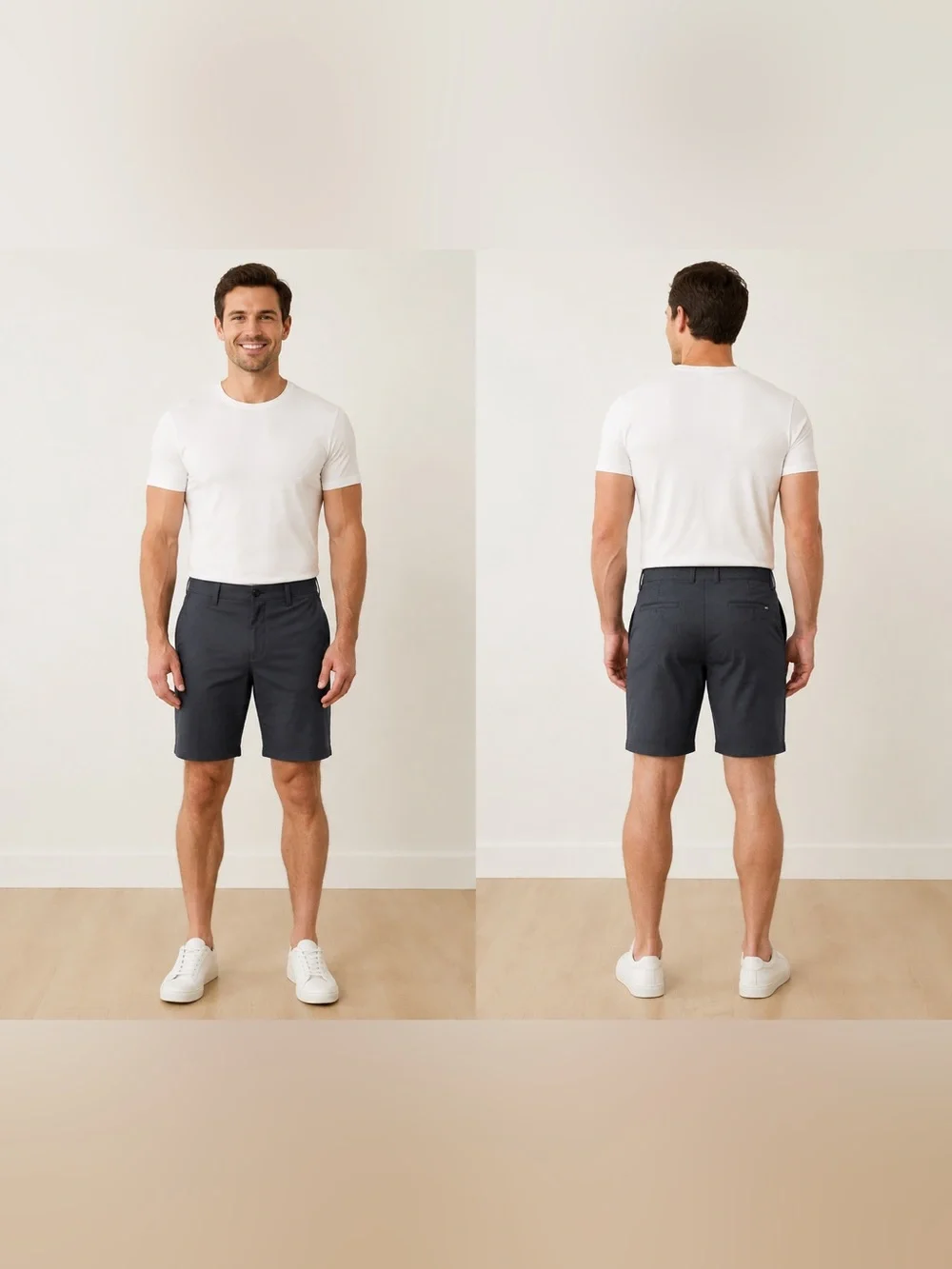 Travis Mathew Men's Charcoal Flat Front Stretch Shorts Performance Golf Size 36